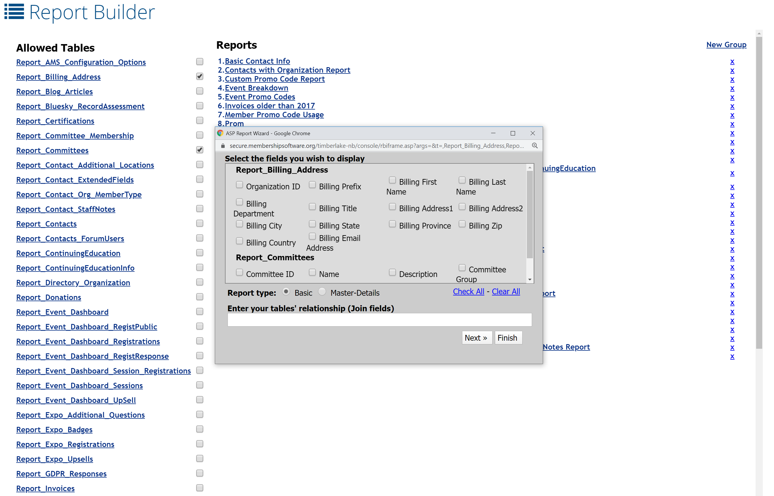 screenshot of Naylor AMS